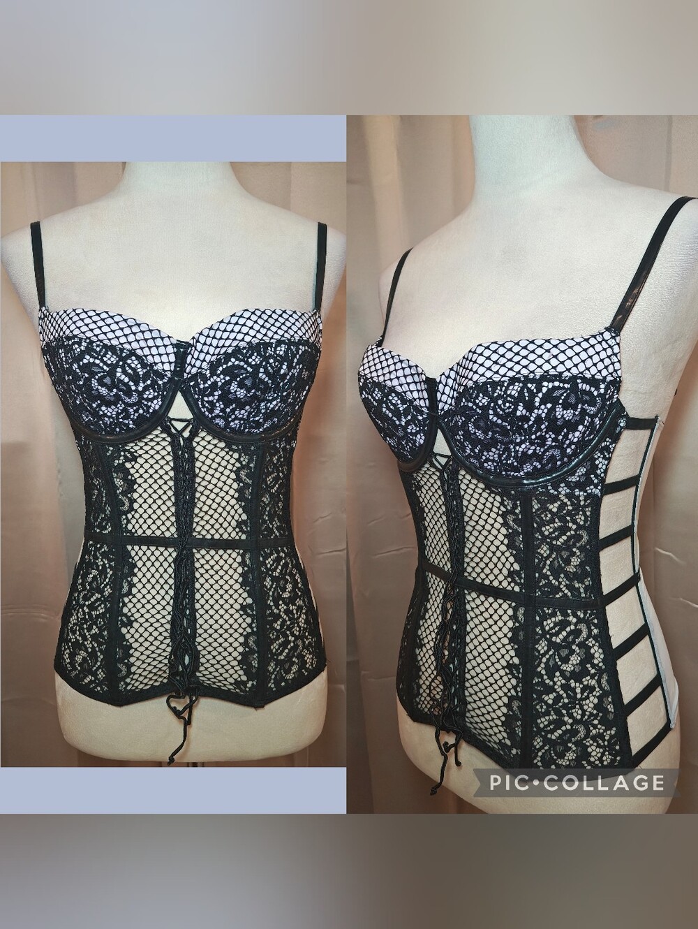 🖤🔥Rare 2014 Victoria’s Secret Caged Lace Corset Bustier🔥🖤